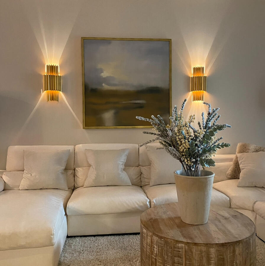Dramatic lighting can really elevate a room.